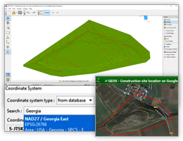 GEO5 - Stratygrafia 3D – Uklady wspolrzednych